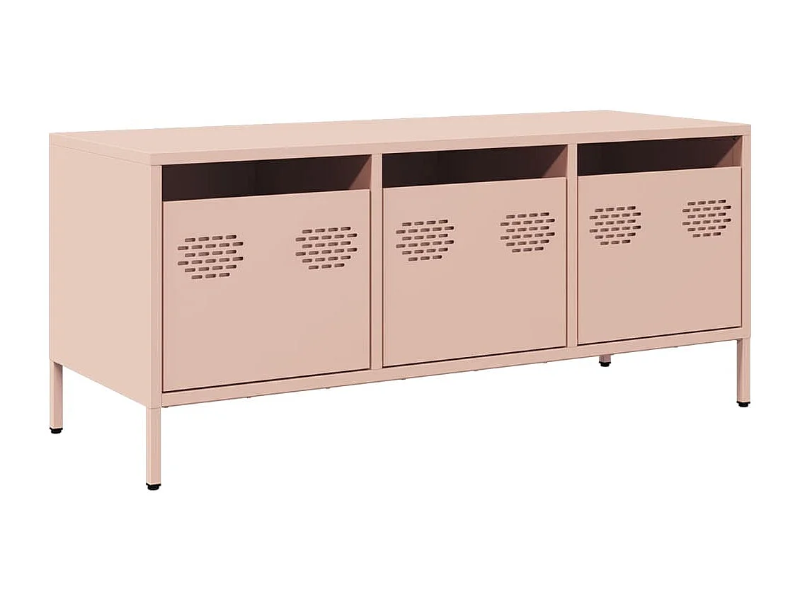 TV-Schrank Rosa 101,5x39x43,5 cm Kaltgewalzter Stahl