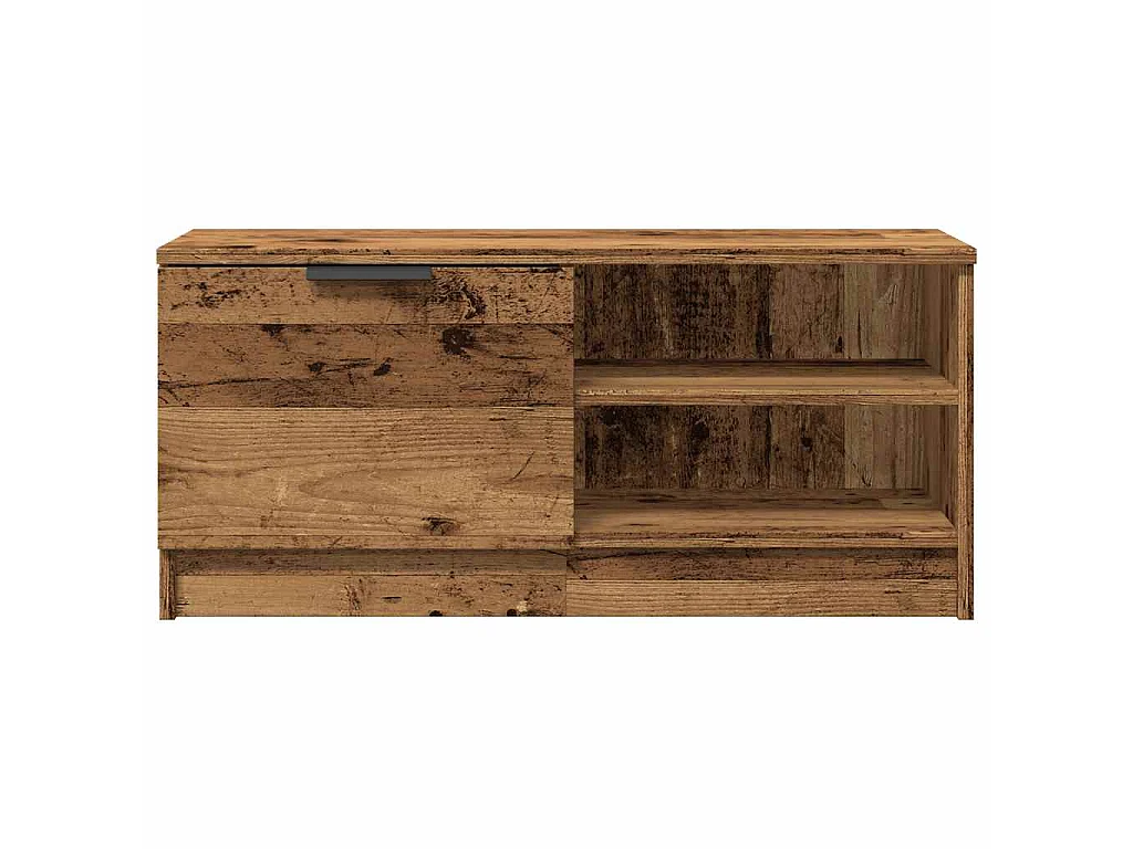 Tv-meubel 80x35x36,5 cm bewerkt hout oud houtkleurig