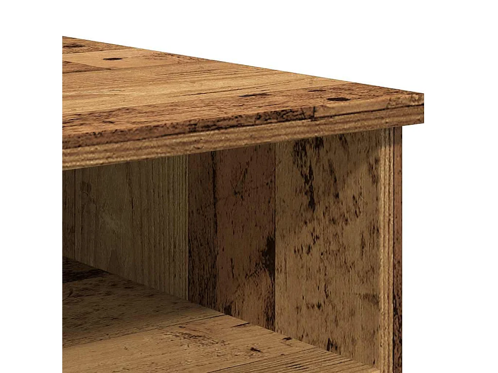 Tv-meubel 80x35x36,5 cm bewerkt hout oud houtkleurig