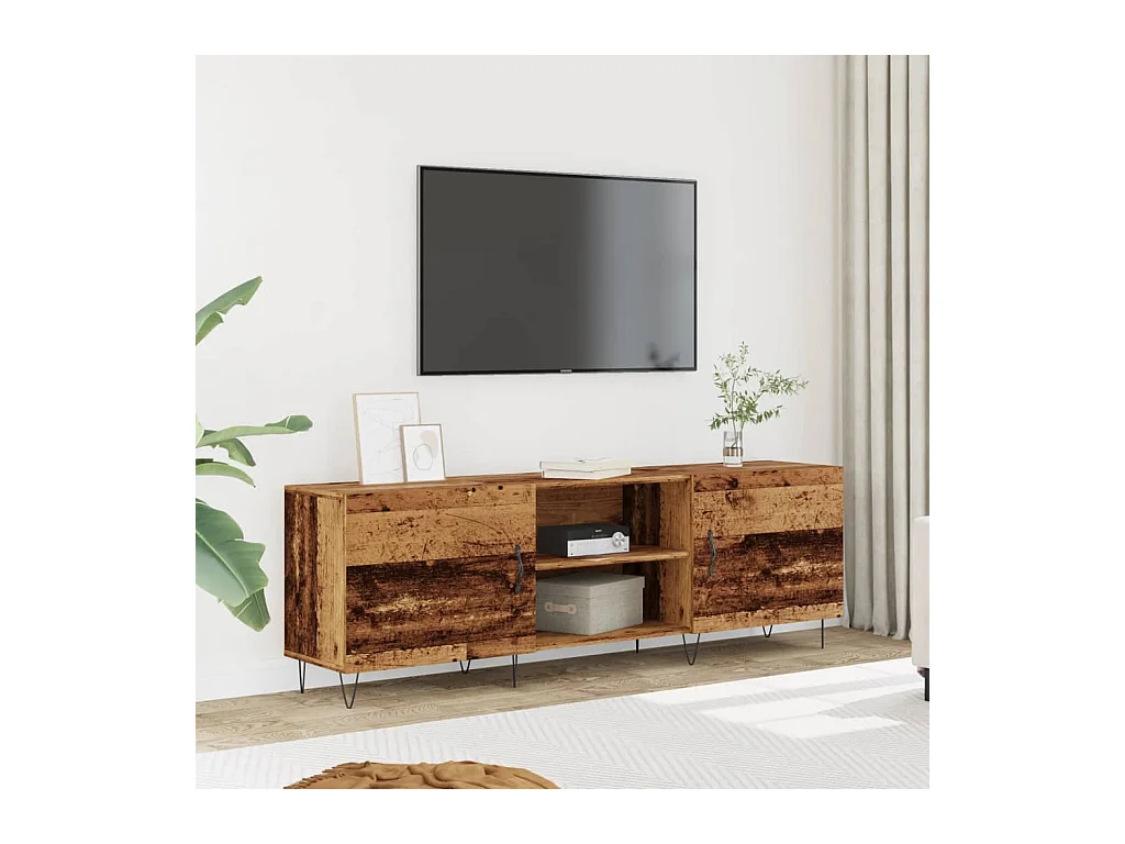 Mobile Porta TV Legno Antico 150x30x50 cm in Truciolato