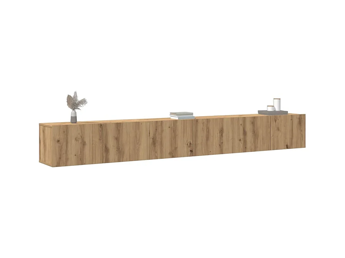 Ensemble de meuble TV mural 3 pcs chêne artisanal