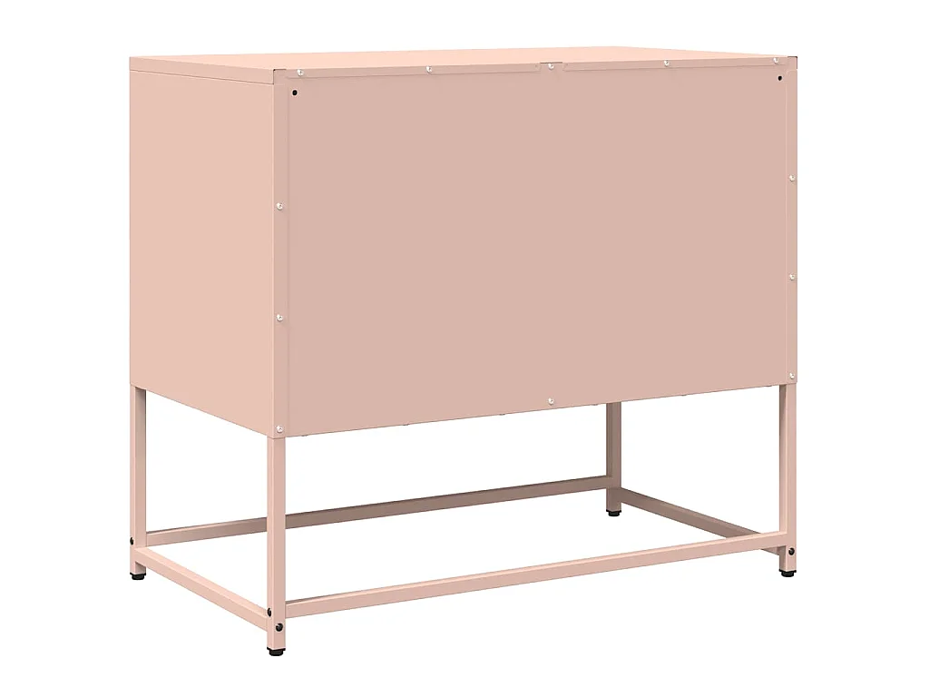 Meuble TV rose 68x39x60,5 cm acier laminé à froid
