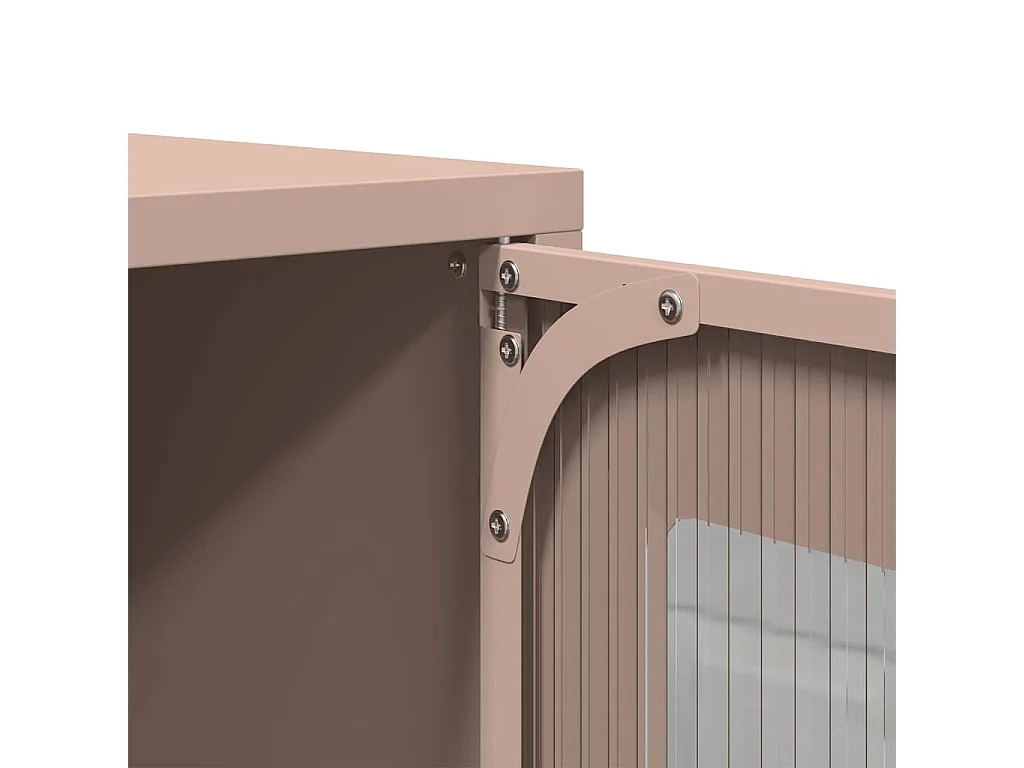 Meuble TV rose 68x39x60,5 cm acier laminé à froid
