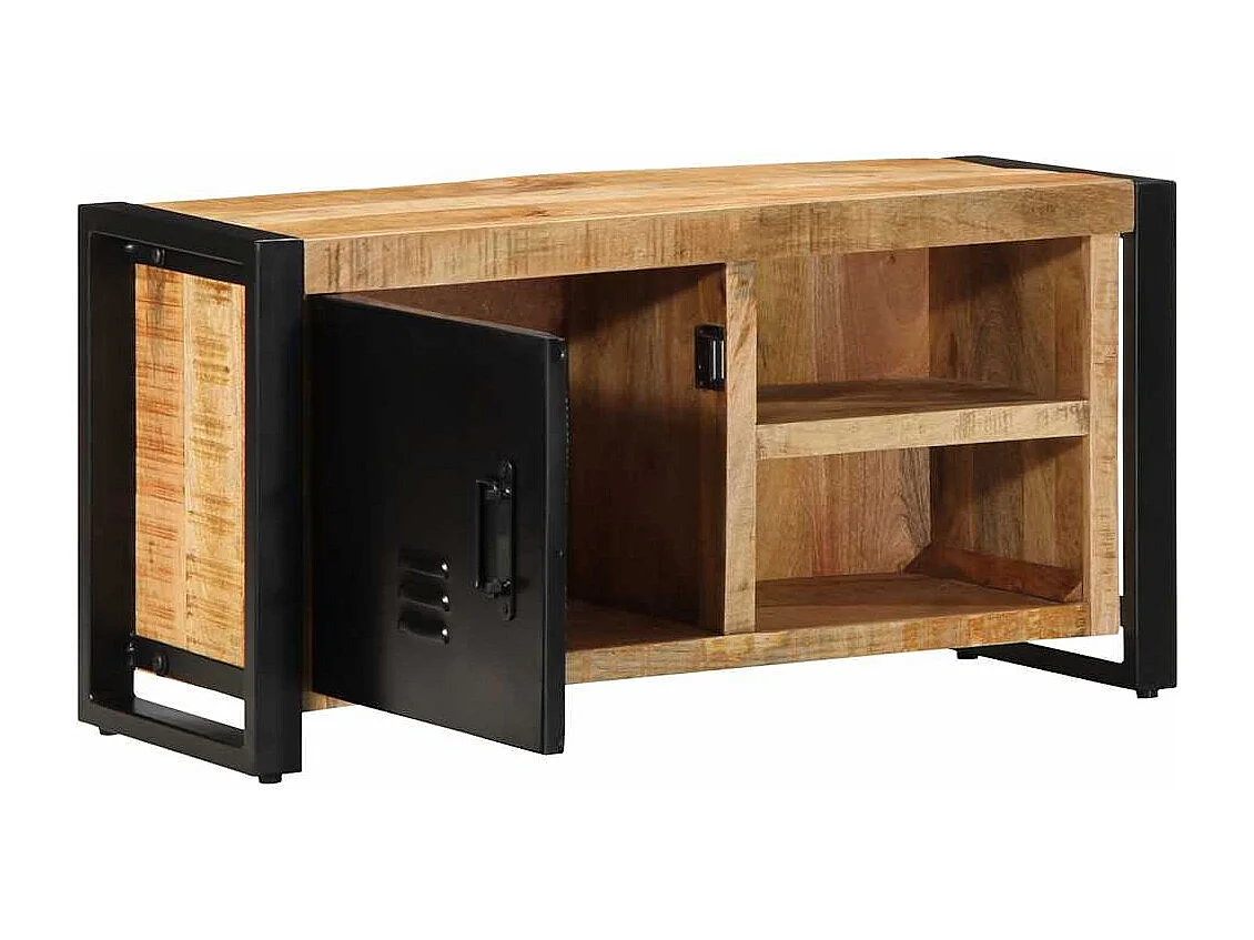 TV-Schrank 80x30x40 cm Raues Massivholz Mango