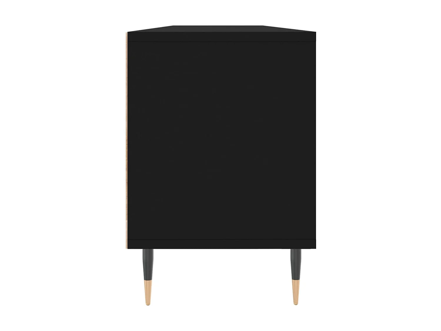 Meuble TV noir 150x30x44,5 cm bois d'ingénierie