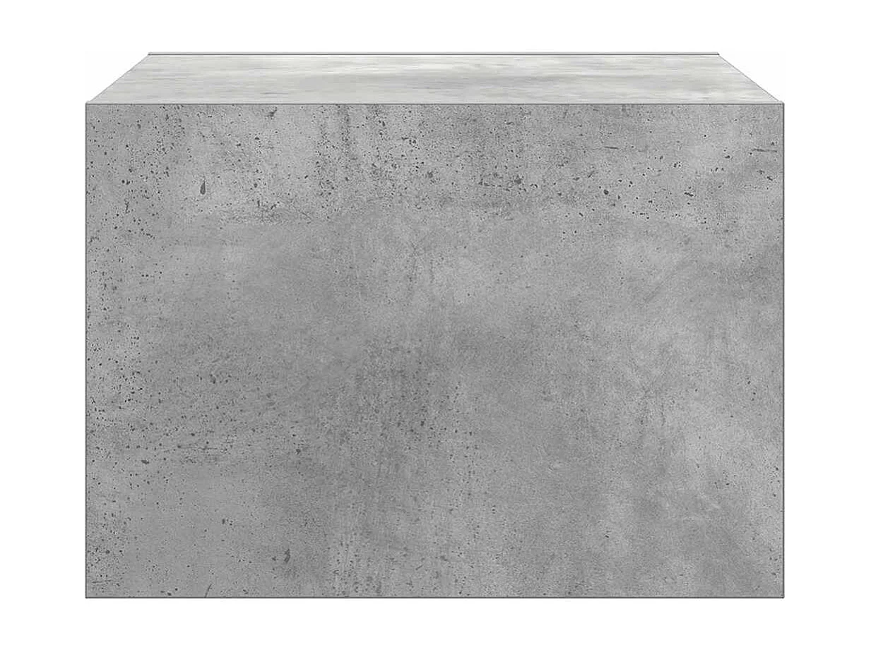 Wand-Nachttische mit LED-Leuchten 2 Stk. Betongrau
