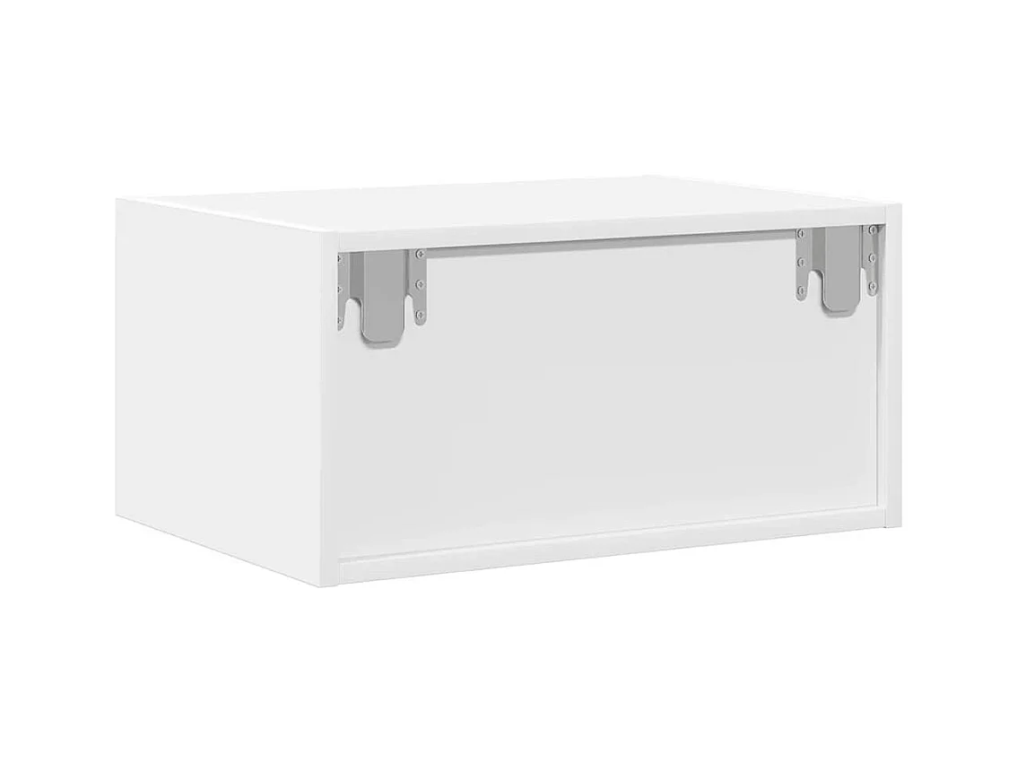 Table de chevet murale avec lumières LED blanc