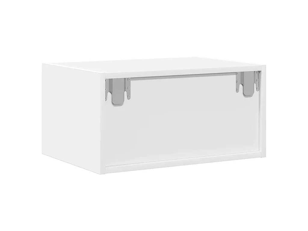 Table de chevet murale avec lumières LED blanc