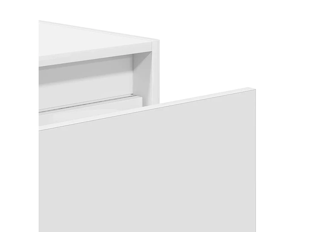 Table de chevet murale avec lumières LED blanc