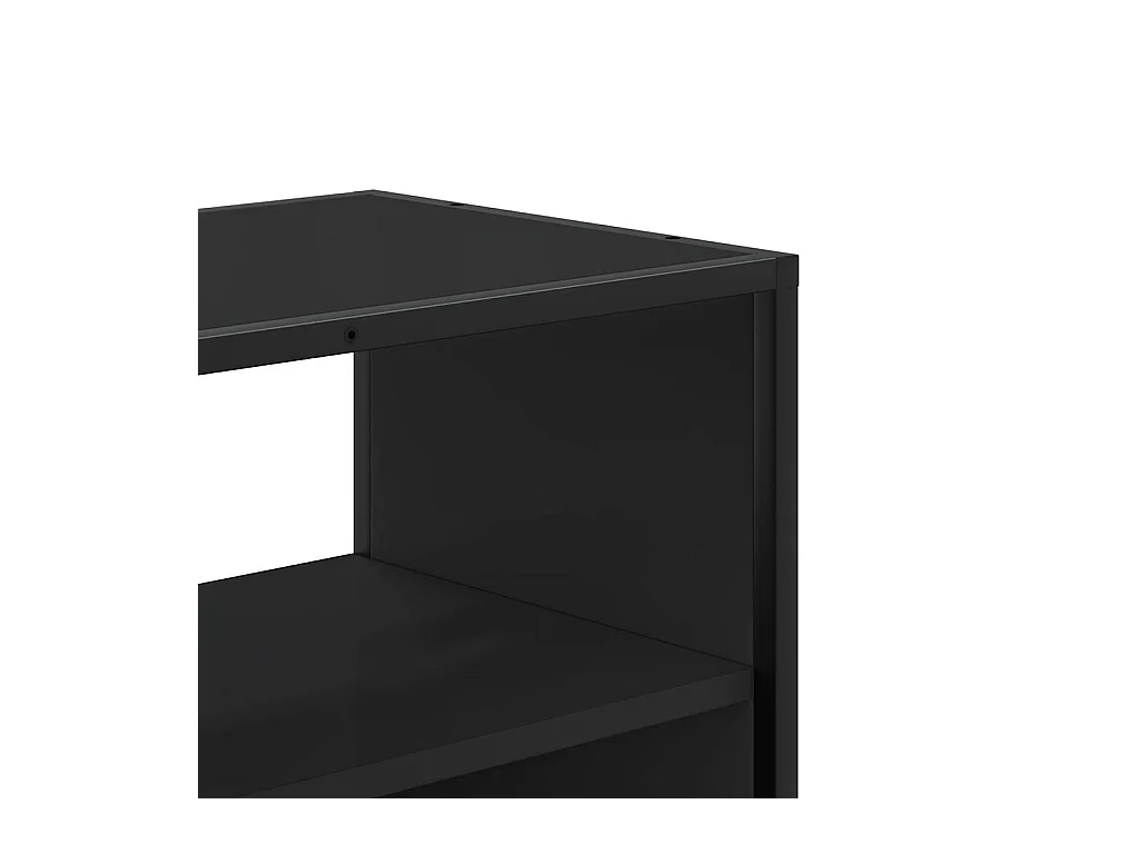 TV-Schrank Schwarz 80x31x39,5 cm Holzwerkstoff und Metall