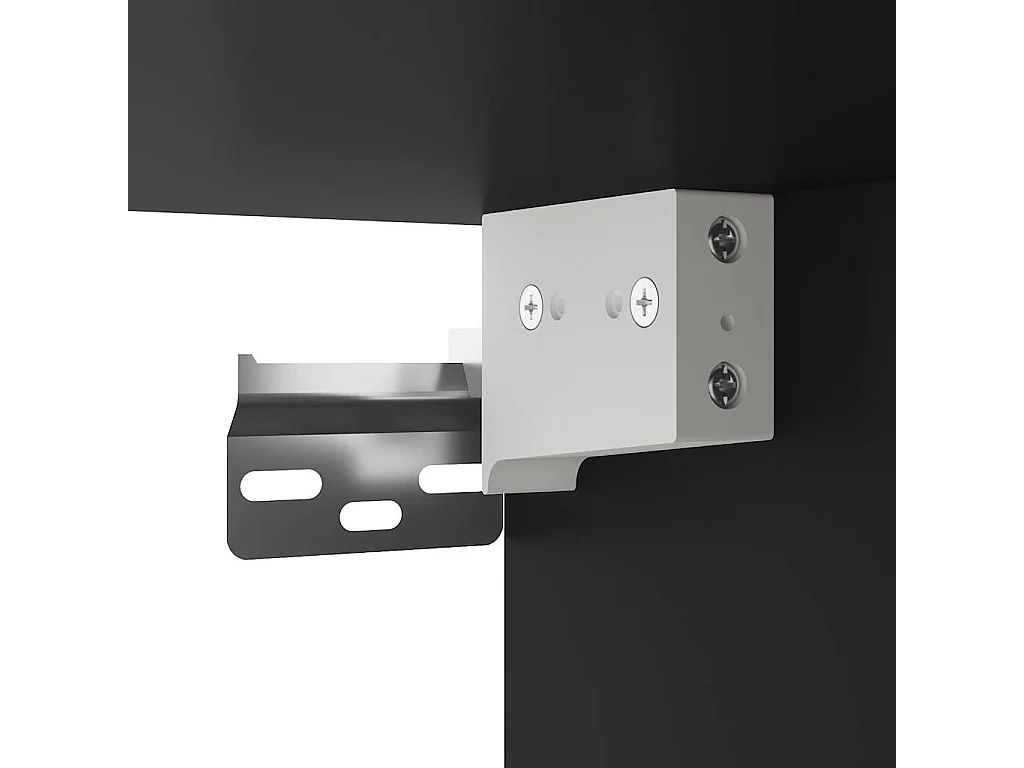 Meuble TV noir 80x31x39,5 cm bois d'ingénierie et métal