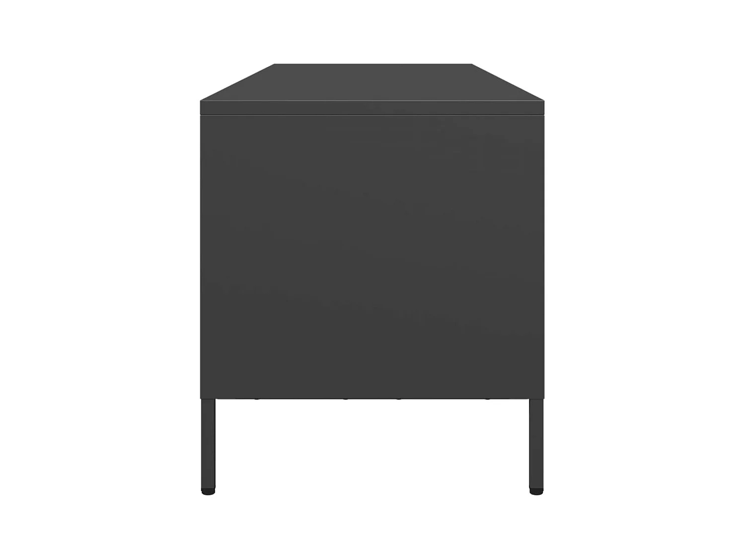 Meuble TV noir 135x39x43,5 cm acier laminé à froid