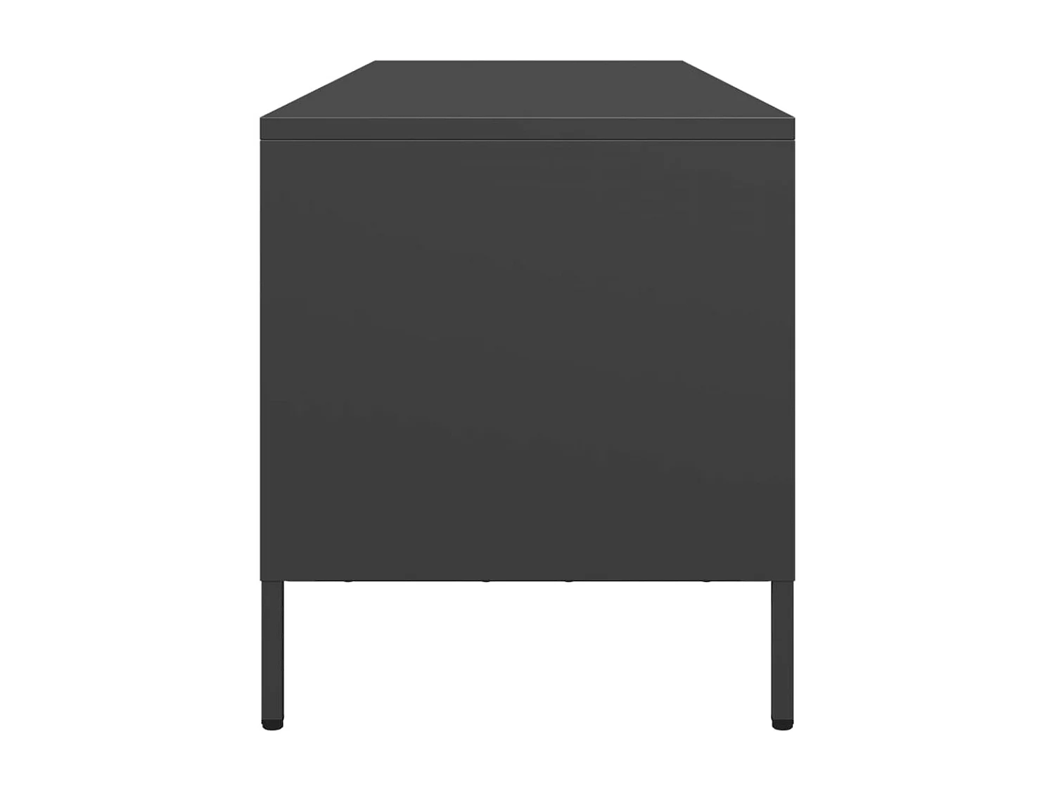 Meuble TV noir 135x39x43,5 cm acier laminé à froid