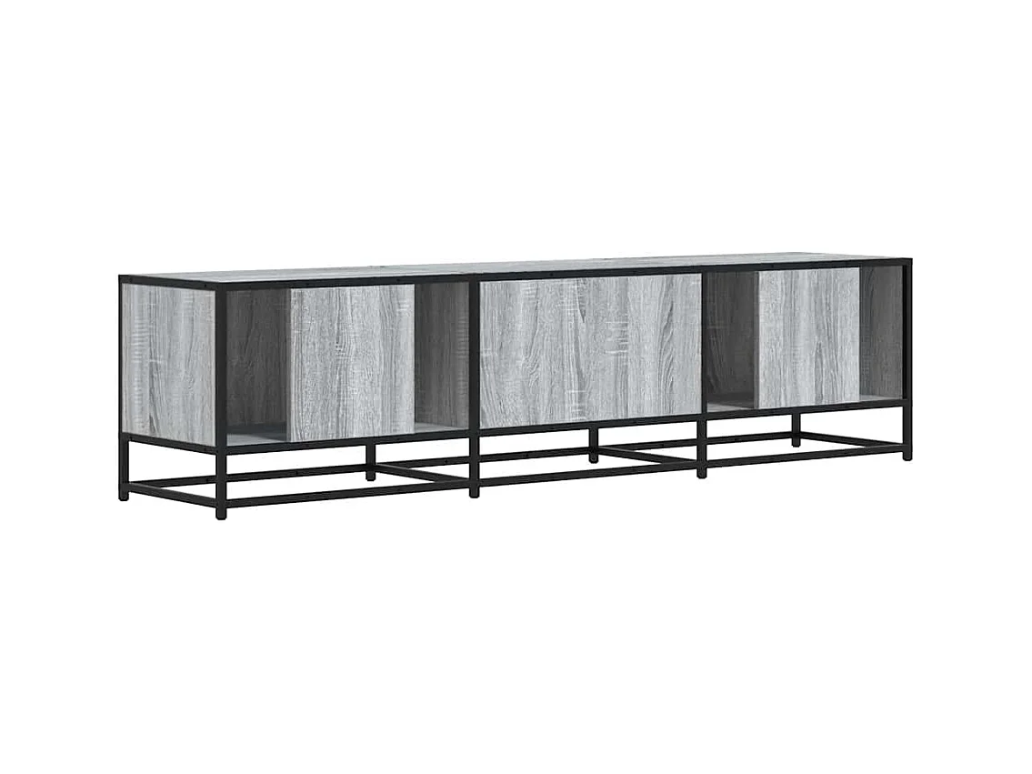 Meuble TV sonoma gris 160x35x41 cm bois d'ingénierie et métal