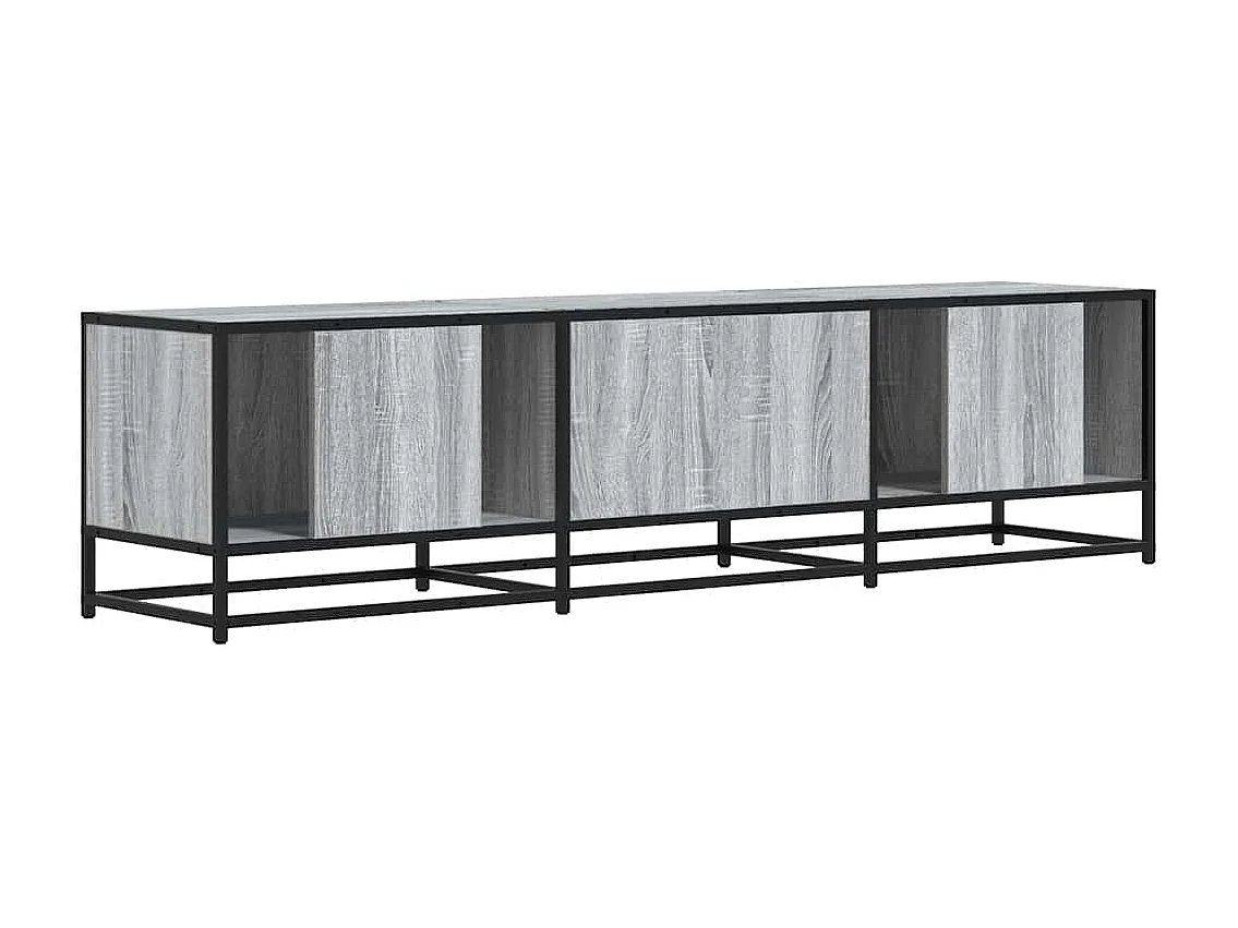 TV-Schrank Grau Sonoma 160x35x41 cm Holzwerkstoff und Metall