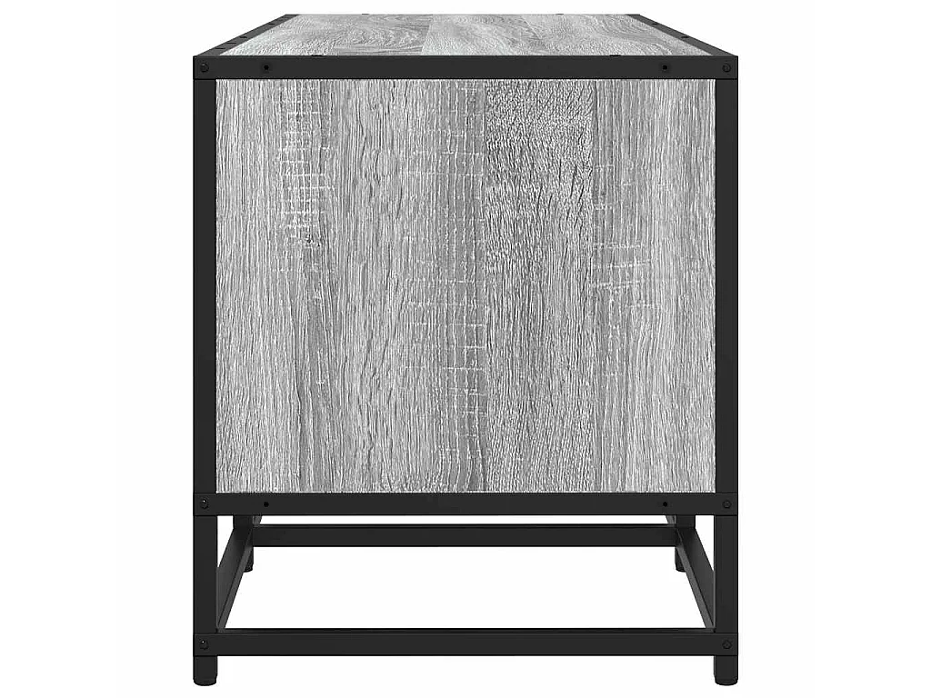 Mobile TV Grigio Sonoma 160x35x41cm Legno Multistrato e Metallo