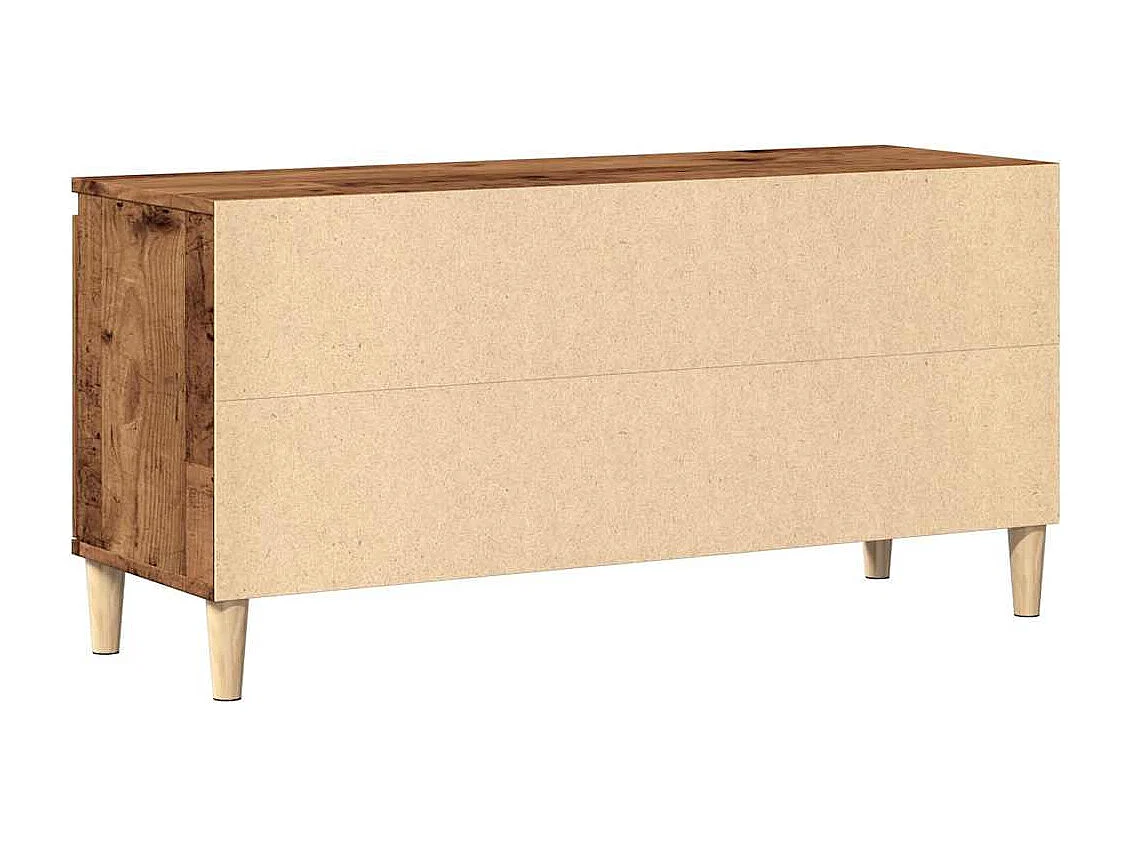 Tv-meubel 102x35x50 cm bewerkt hout oud houtkleurig