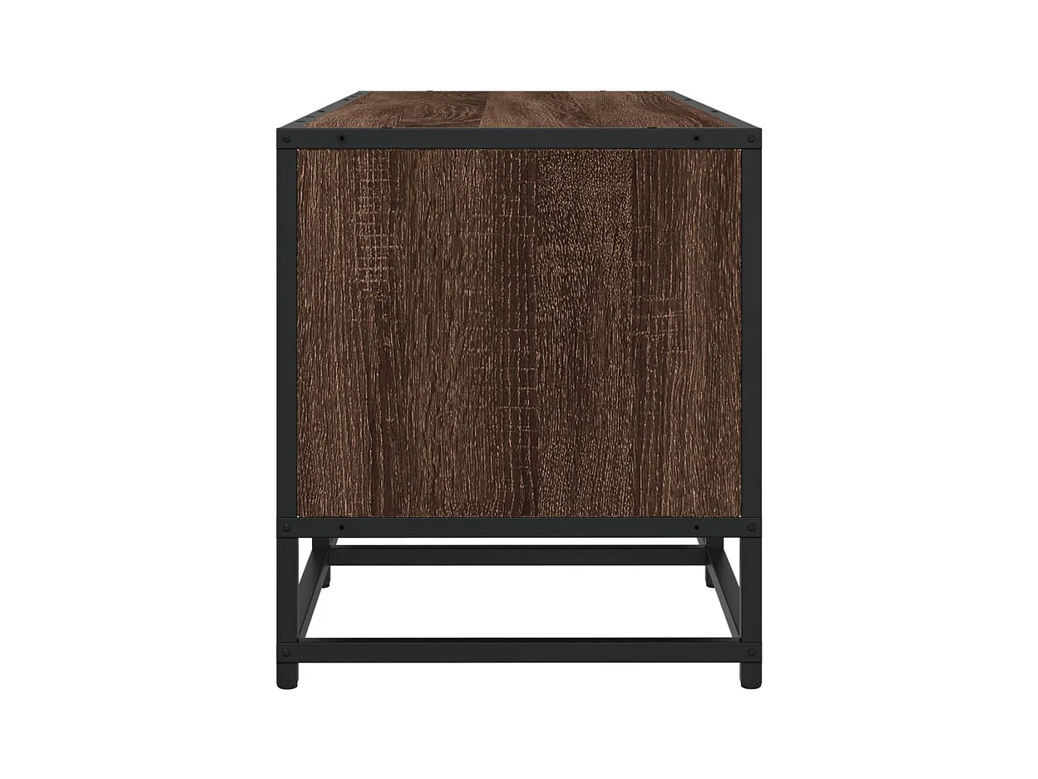 Tv-meubel 100x35x41 cm bewerkt hout metaal bruin eikenkleur