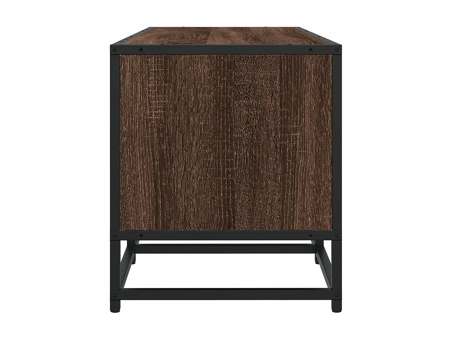 Meuble TV chêne marron 100x35x41 cm bois d'ingénierie et métal