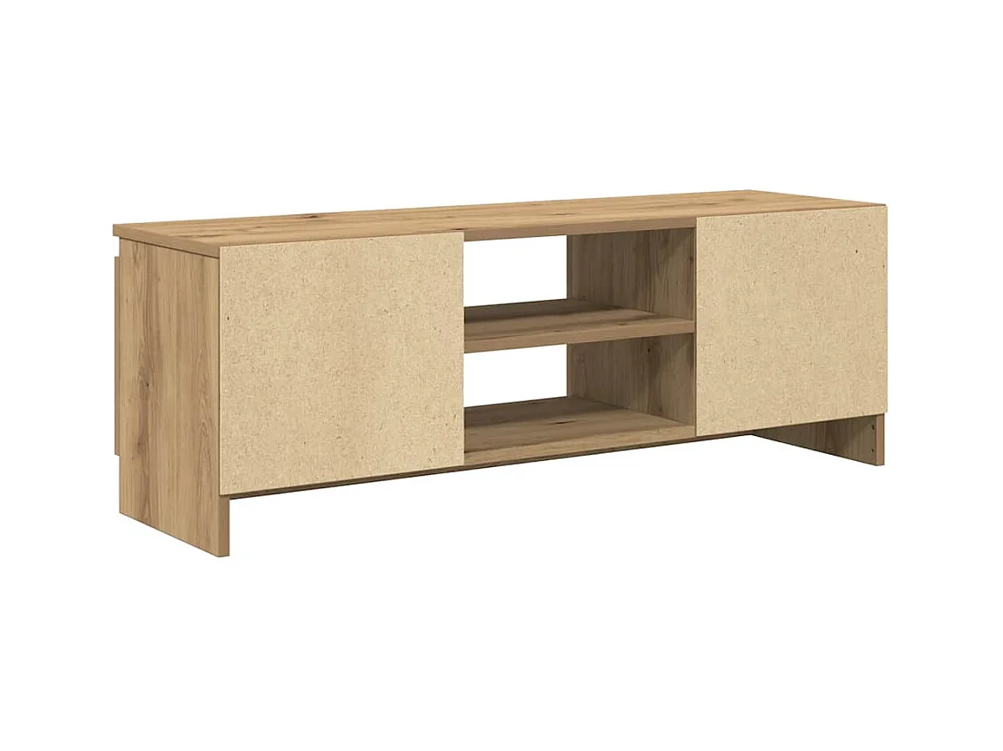Tv-meubel 102x30x36 cm bewerkt hout artisanaal eikenkleur