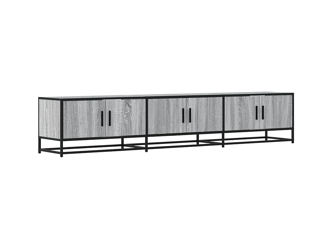 Meuble TV sonoma gris 210x35x41 cm bois d'ingénierie
