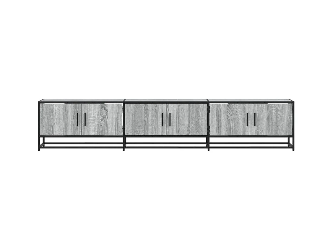 Meuble TV sonoma gris 210x35x41 cm bois d'ingénierie