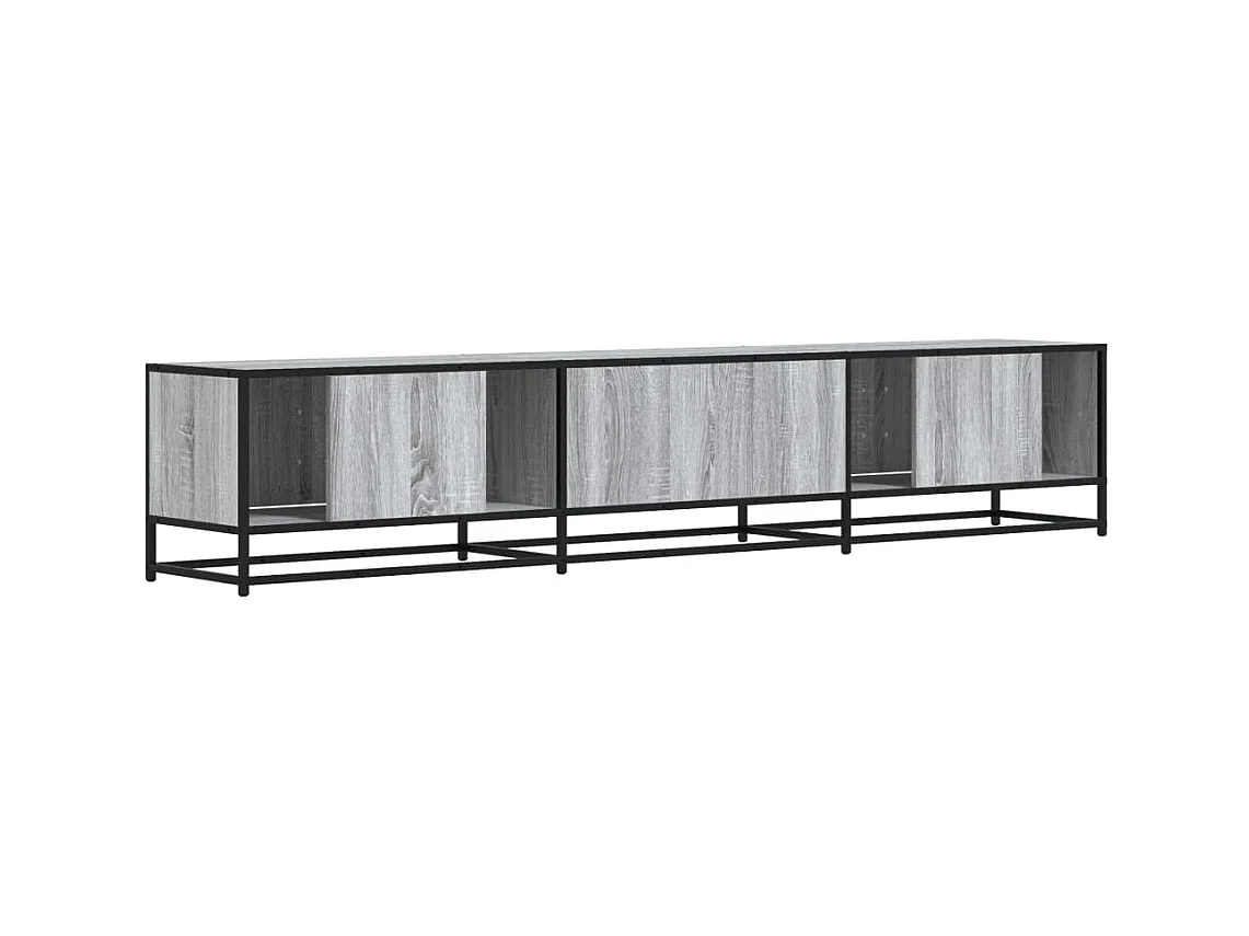 Meuble TV sonoma gris 210x35x41 cm bois d'ingénierie