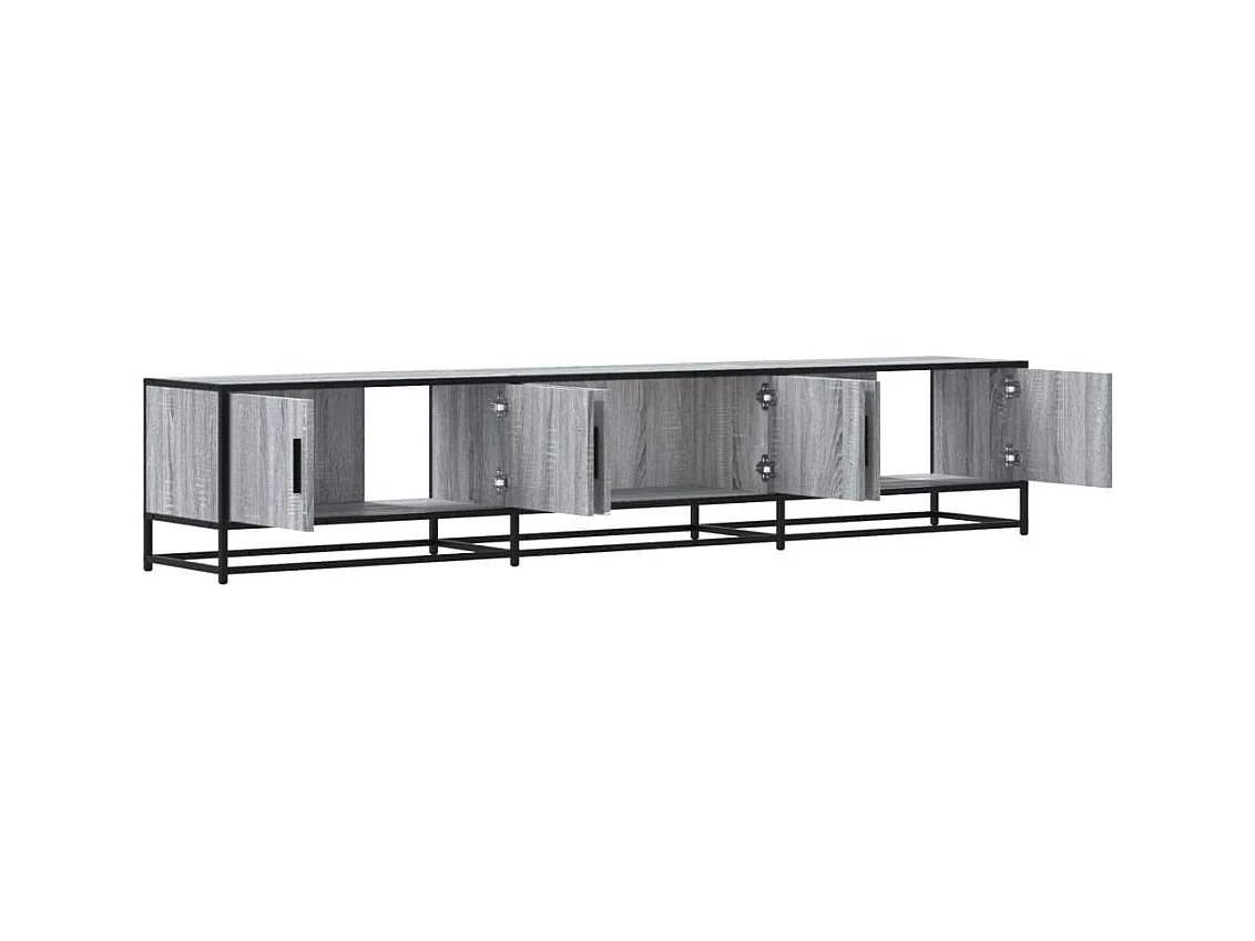 Meuble TV sonoma gris 210x35x41 cm bois d'ingénierie
