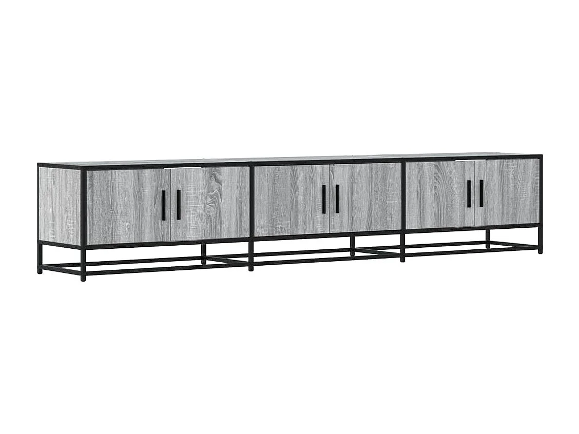 Meuble TV sonoma gris 210x35x41 cm bois d'ingénierie