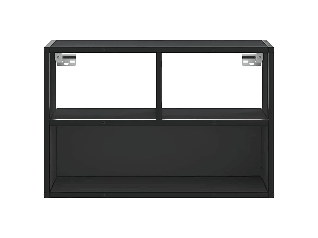 Meuble TV noir 60x31x39,5 cm bois d'ingénierie et métal