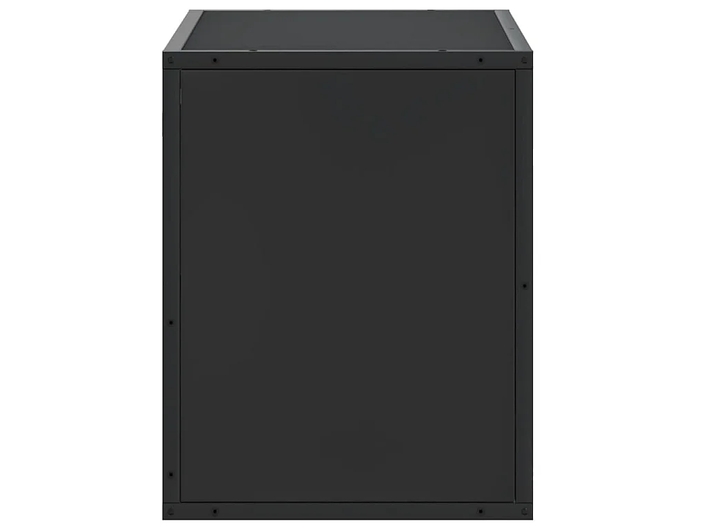 Meuble TV noir 60x31x39,5 cm bois d'ingénierie et métal