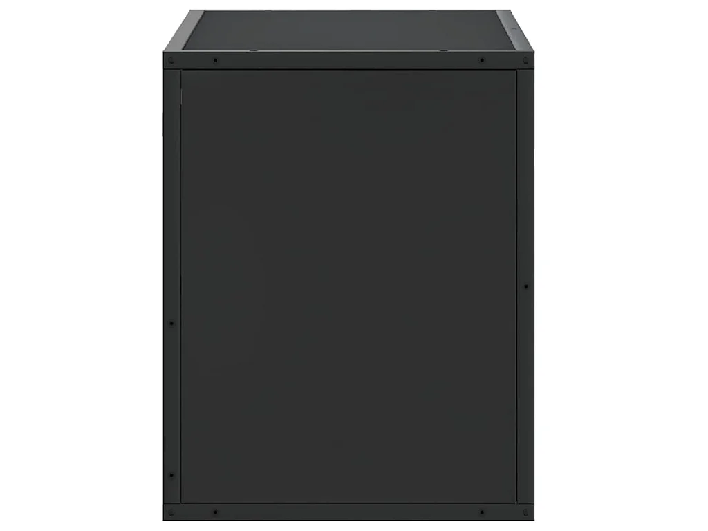 Meuble TV noir 60x31x39,5 cm bois d'ingénierie et métal