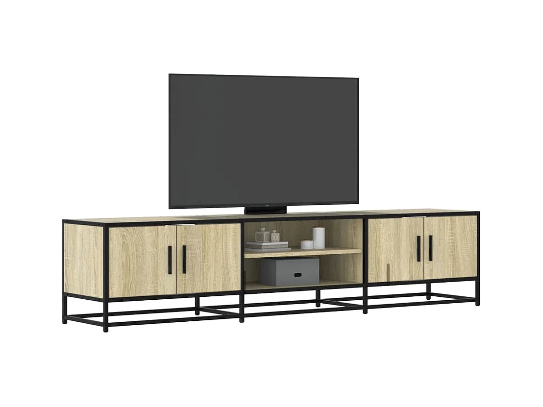 Meuble TV chêne sonoma 180x35x41 cm bois d'ingénierie