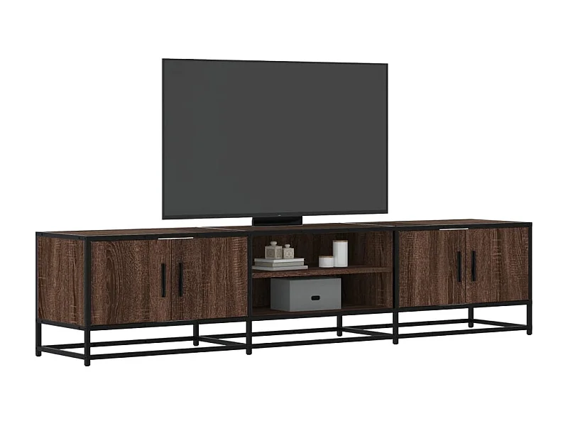 Móvel de TV 180x35x41 cm derivados de madeira carvalho castanho