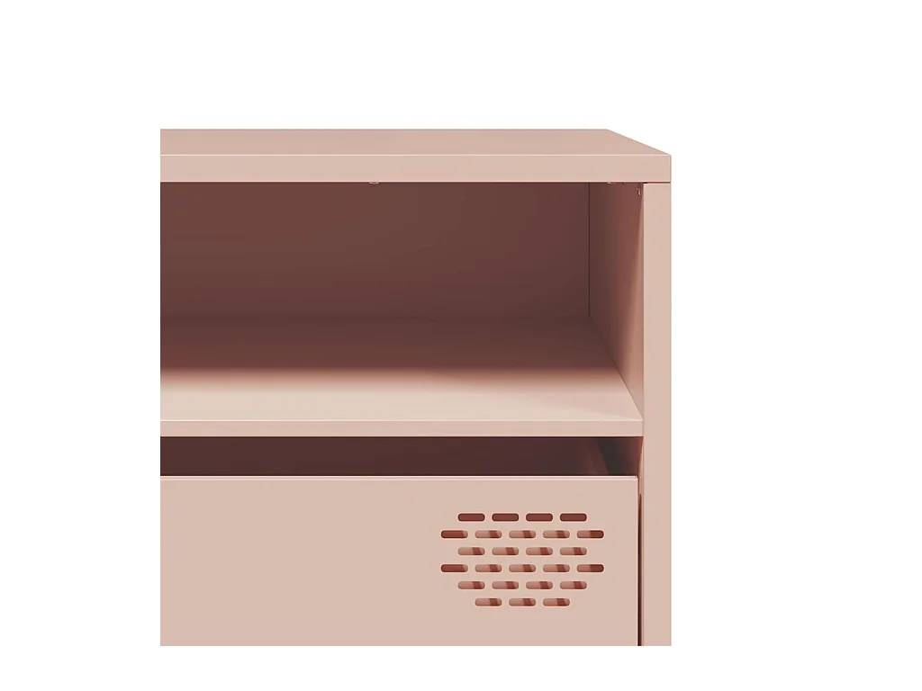 Meuble TV rose 202x39x43,5 cm acier laminé à froid