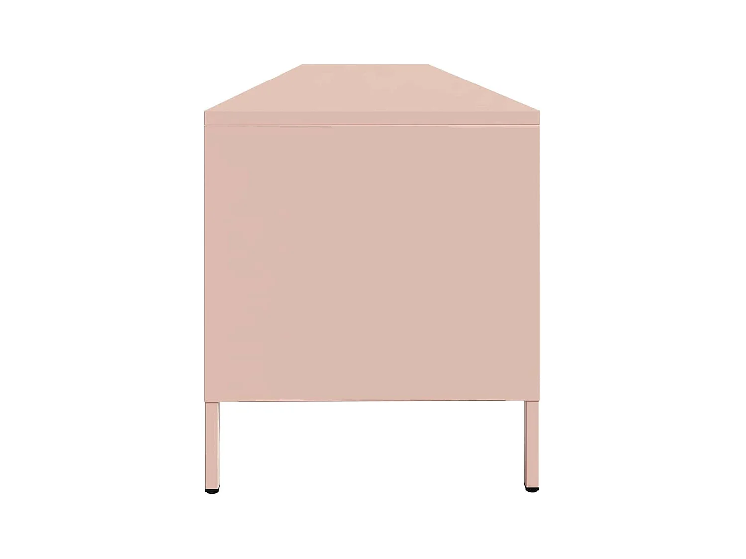 Meuble TV rose 202x39x43,5 cm acier laminé à froid