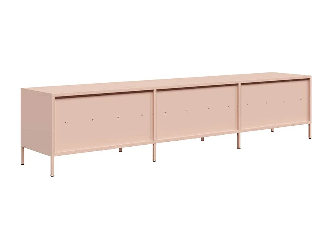Mobile TV Rosa 202x39x43,5 cm in Acciaio Laminato a Freddo