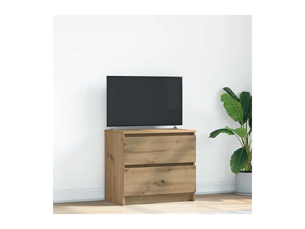 Mobile TV Rovere Artigianale 60x35x54 cm in Legno Multistrato