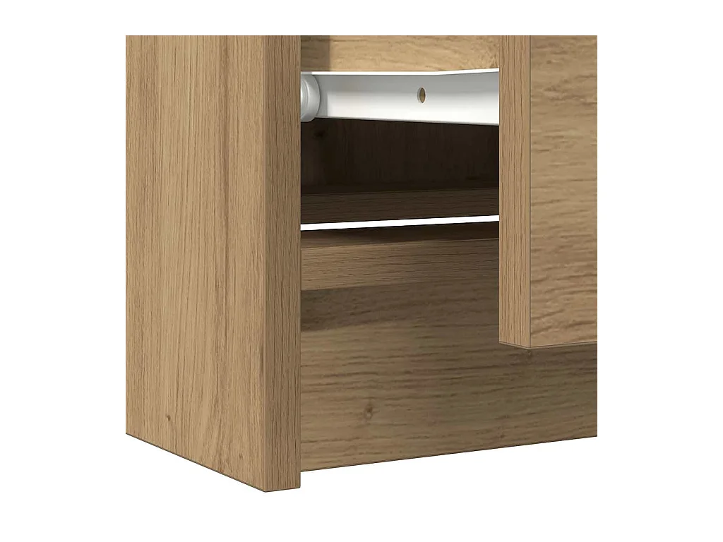 Mobile TV Rovere Artigianale 60x35x54 cm in Legno Multistrato