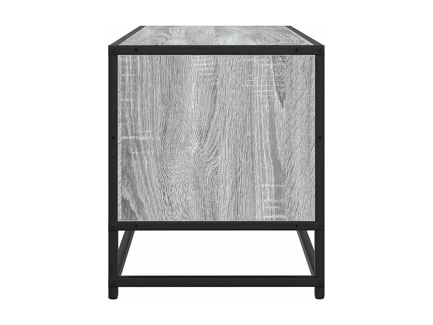 Mobile TV Grigio Sonoma 80x34,5x40 cm Legno Multistrato Metallo