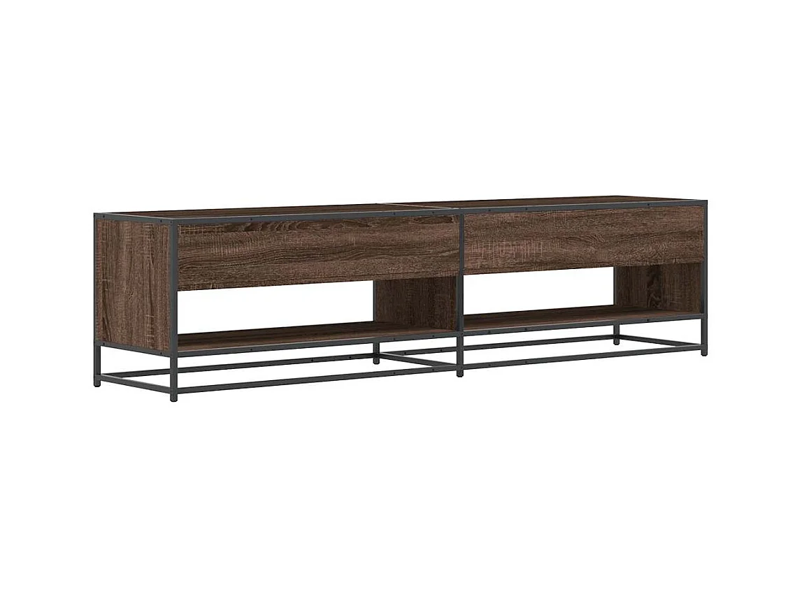 Meuble TV chêne marron 180,5x40x46 cm bois d'ingénierie