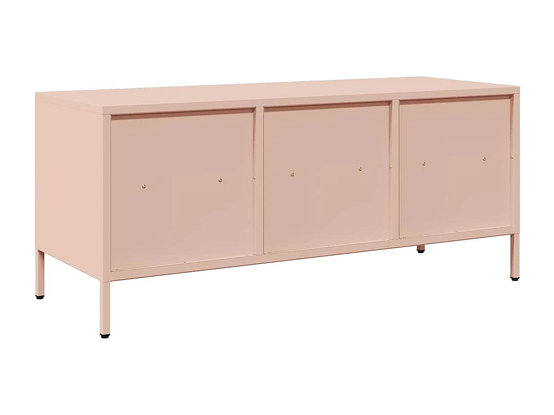 Tv-meubel 101,5x39x43,5 cm koudgewalst staal roze