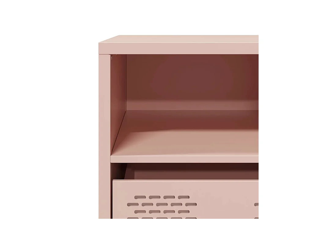 Tv-meubel 101,5x39x43,5 cm koudgewalst staal roze