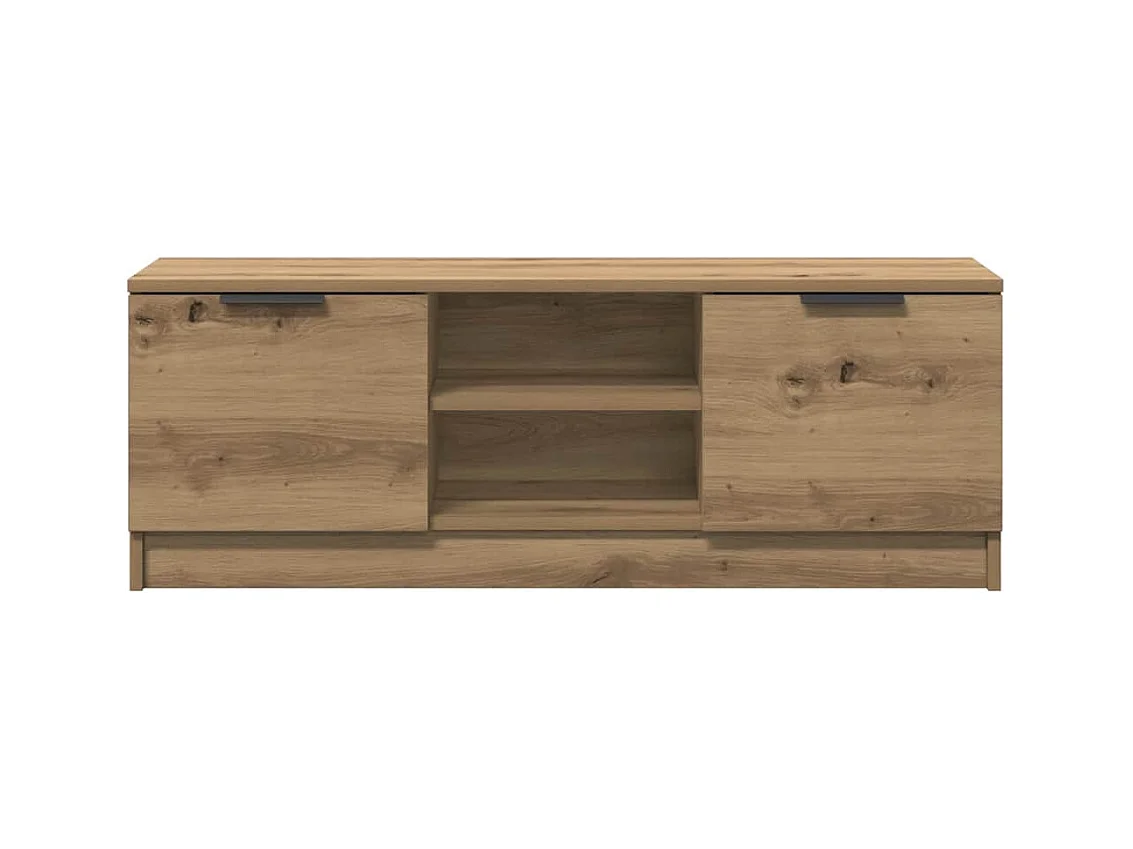 Meuble TV chêne artisanal 102x35x36,5 cm bois d'ingénierie