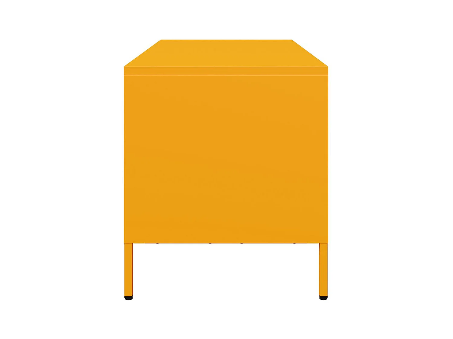 Meuble TV jaune moutarde 68x39x43,5 cm acier laminé à froid