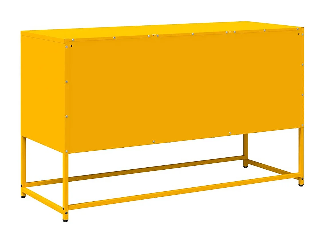 Tv-meubel 100,5x39x60,5 cm staal mosterdgeel