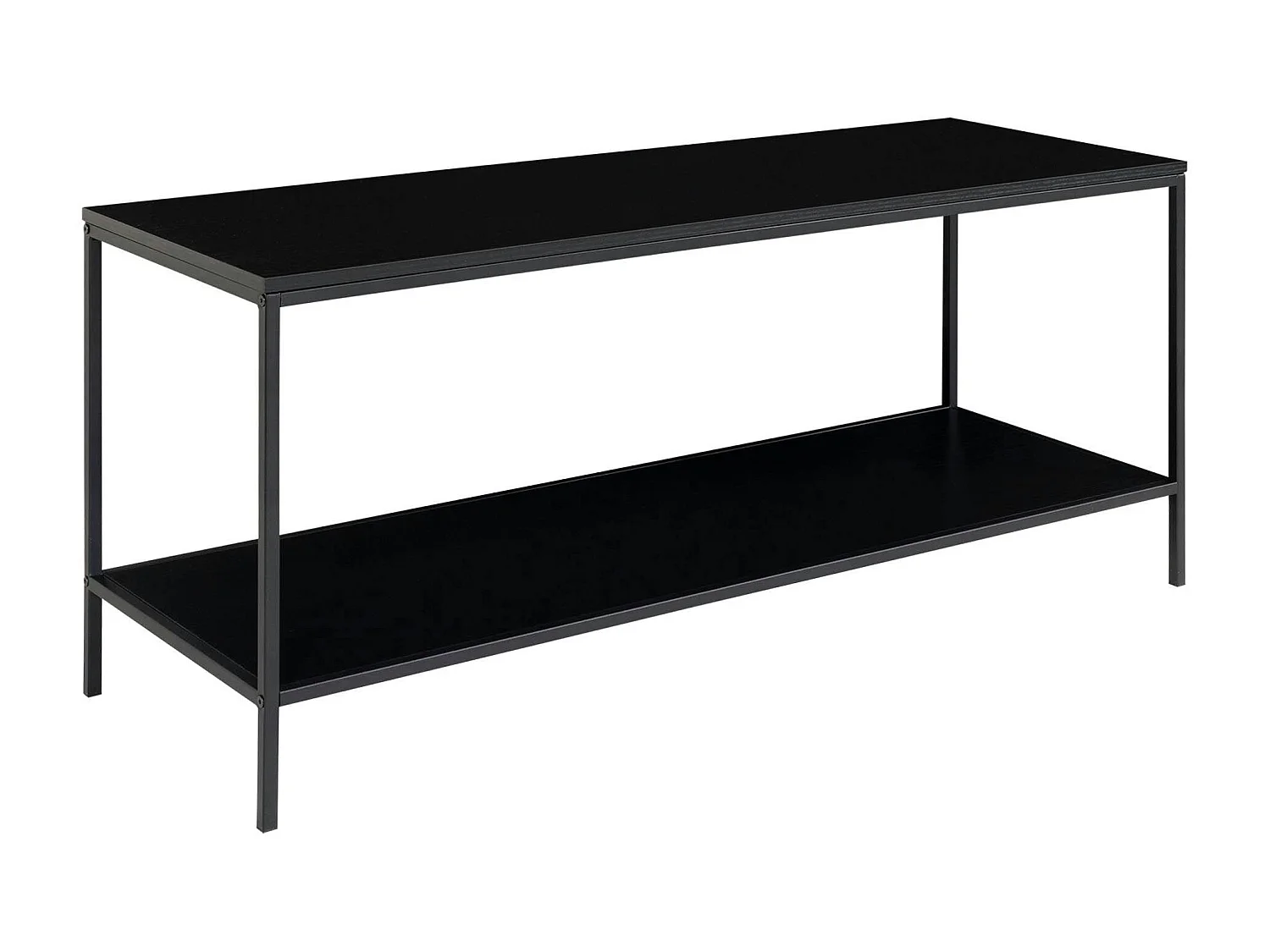 Petit meuble TV noir minimaliste - design à 2 niveaux TALLINN