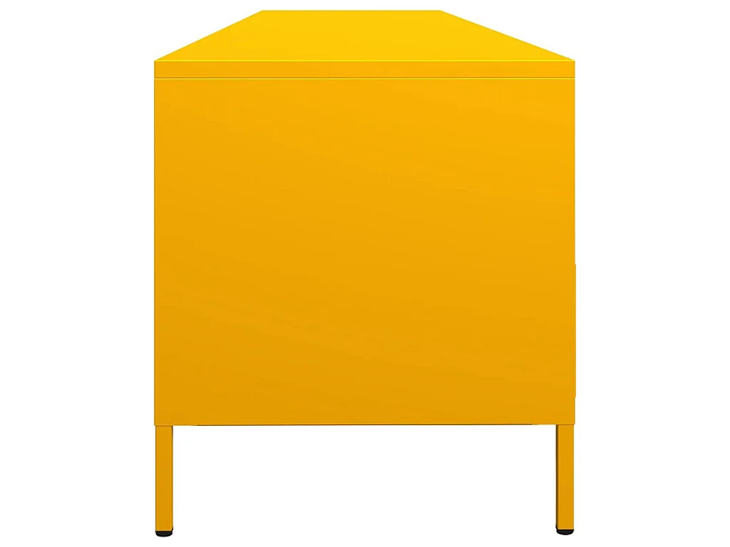 Meuble TV jaune moutarde 202x39x43,5 cm acier laminé à froid