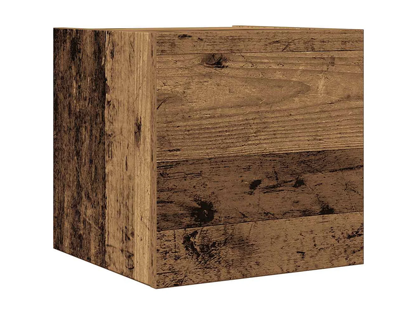 4-tlg. TV-Schrank-Set Wandmontage Altholz-Optik Holzwerkstoff