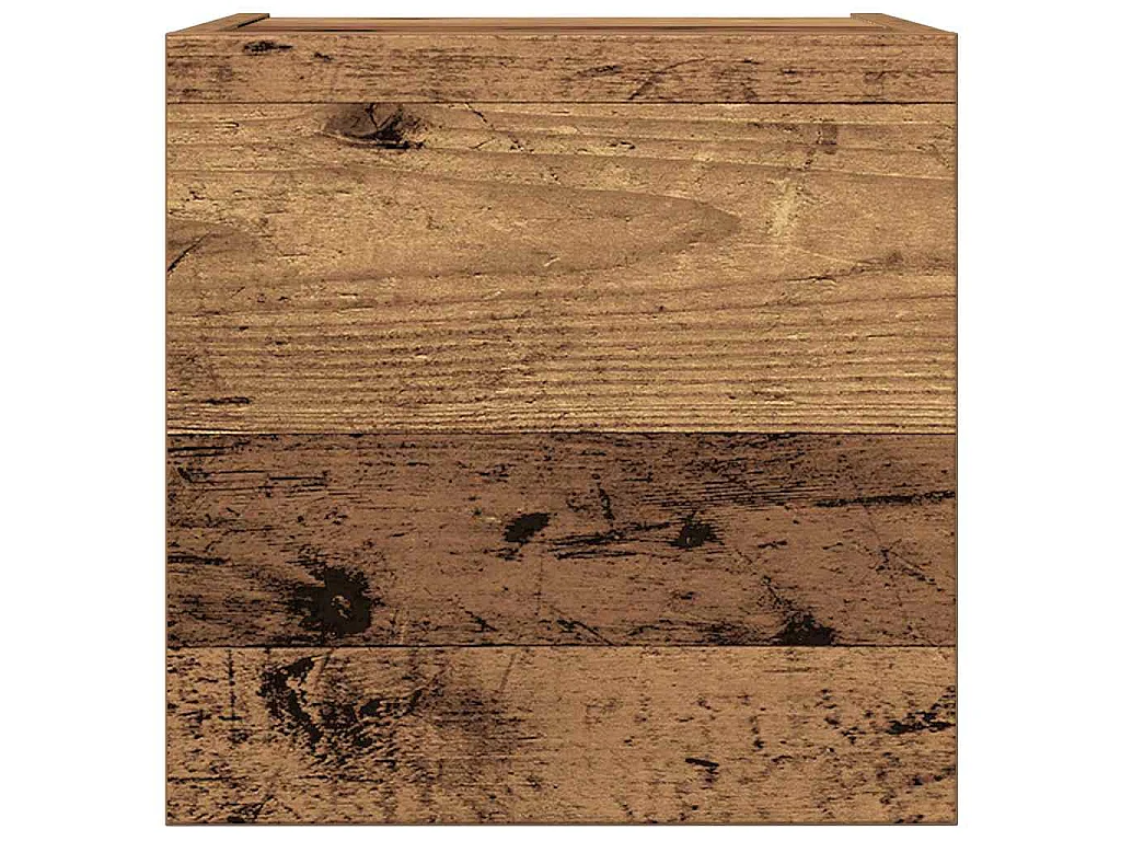 Conjunto de mueble de TV 4 piezas montado la pared madera vieja